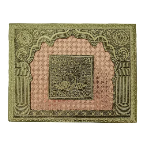 Be Kind Decorative Oxidised Wooden Dry Fruit Box | Multipurpose Box with 1 Peacock design for Dry Fruit, Chocolates & Mouth freshners,Gift & Return Gift-12 inch