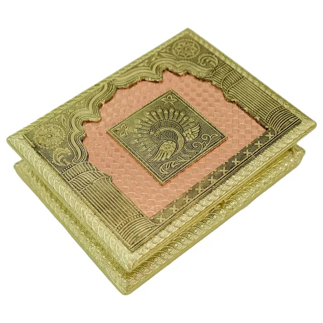 Be Kind Decorative Oxidised Wooden Dry Fruit Box | Multipurpose Box with 1 Peacock design for Dry Fruit, Chocolates & Mouth freshners,Gift & Return Gift-12 inch