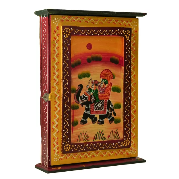 Be Kind Wooden Decorative Key Holder Box | Wall Mount Box with Key Holder- 12 inch ( Multicolor)